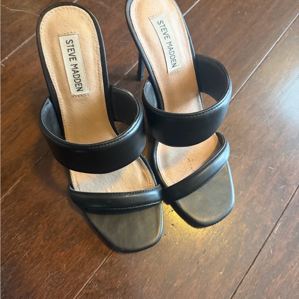 Steve Madden Black Strappy Heels